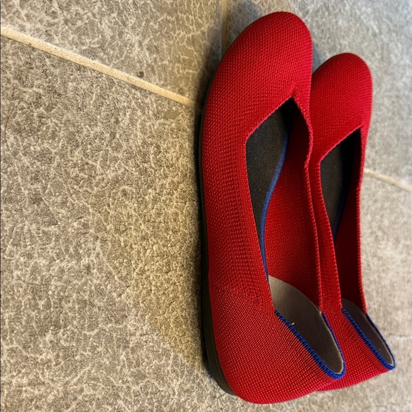 Rothy's Red Flats Elegant Slip-On Loafers - Picture 2 of 6